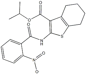 isopropyl 2-({2-nitrobenzoyl}amino)-4,5,6,7-tetrahydro-1-benzothiophene-3-carboxylate Struktur