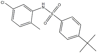 4-tert-butyl-N-(5-chloro-2-methylphenyl)benzenesulfonamide Struktur