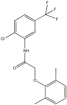 N-[2-chloro-5-(trifluoromethyl)phenyl]-2-(2,6-dimethylphenoxy)acetamide Struktur