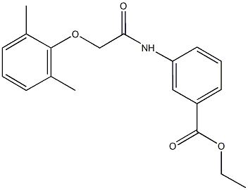 ethyl 3-{[(2,6-dimethylphenoxy)acetyl]amino}benzoate Struktur