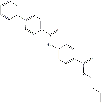 butyl 4-[([1,1'-biphenyl]-4-ylcarbonyl)amino]benzoate Struktur