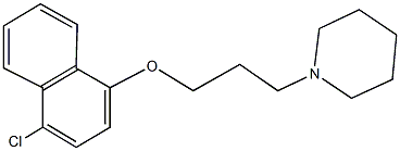 4-chloro-1-naphthyl 3-(1-piperidinyl)propyl ether Struktur