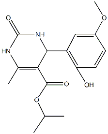 isopropyl 4-(2-hydroxy-5-methoxyphenyl)-6-methyl-2-oxo-1,2,3,4-tetrahydro-5-pyrimidinecarboxylate Struktur