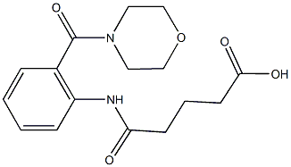 5-[2-(4-morpholinylcarbonyl)anilino]-5-oxopentanoic acid Struktur