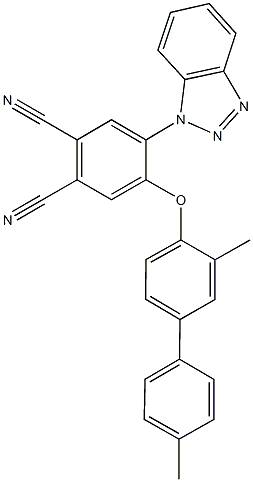 4-(1H-1,2,3-benzotriazol-1-yl)-5-[(3,4'-dimethyl[1,1'-biphenyl]-4-yl)oxy]phthalonitrile Struktur