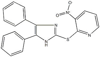 2-[(4,5-diphenyl-1H-imidazol-2-yl)sulfanyl]-3-nitropyridine Struktur