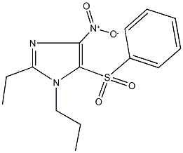 2-ethyl-4-nitro-5-(phenylsulfonyl)-1-propyl-1H-imidazole Struktur