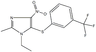 1-ethyl-4-nitro-2-methyl-5-{[3-(trifluoromethyl)phenyl]sulfanyl}-1H-imidazole Struktur