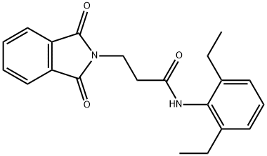 N-(2,6-diethylphenyl)-3-(1,3-dioxo-1,3-dihydro-2H-isoindol-2-yl)propanamide Struktur