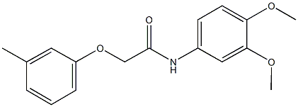 N-(3,4-dimethoxyphenyl)-2-(3-methylphenoxy)acetamide Struktur