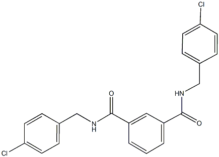 N~1~,N~3~-bis(4-chlorobenzyl)isophthalamide Struktur