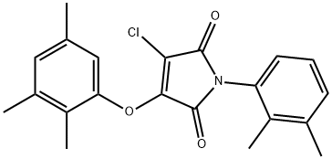 3-chloro-1-(2,3-dimethylphenyl)-4-(2,3,5-trimethylphenoxy)-1H-pyrrole-2,5-dione Struktur