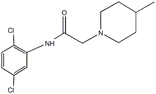 N-(2,5-dichlorophenyl)-2-(4-methyl-1-piperidinyl)acetamide Struktur