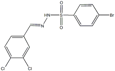 4-bromo-N'-(3,4-dichlorobenzylidene)benzenesulfonohydrazide Struktur