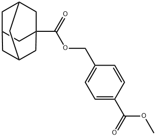 4-(methoxycarbonyl)benzyl 1-adamantanecarboxylate Struktur