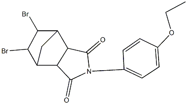 8,9-dibromo-4-(4-ethoxyphenyl)-4-azatricyclo[5.2.1.0~2,6~]decane-3,5-dione Struktur