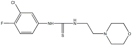 N-(3-chloro-4-fluorophenyl)-N'-[2-(4-morpholinyl)ethyl]thiourea Struktur