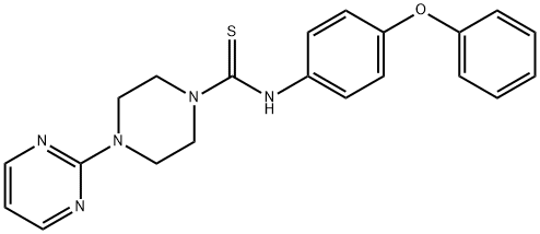 N-(4-phenoxyphenyl)-4-(2-pyrimidinyl)-1-piperazinecarbothioamide Struktur