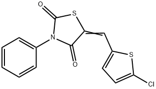 5-[(5-chloro-2-thienyl)methylene]-3-phenyl-1,3-thiazolidine-2,4-dione Struktur