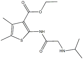 ethyl 2-{[(isopropylamino)acetyl]amino}-4,5-dimethyl-3-thiophenecarboxylate Struktur