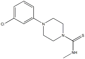 4-(3-chlorophenyl)-N-methyl-1-piperazinecarbothioamide Struktur