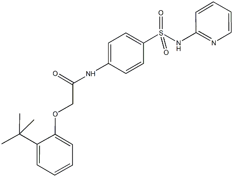 2-(2-tert-butylphenoxy)-N-{4-[(2-pyridinylamino)sulfonyl]phenyl}acetamide Struktur