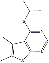 5,6-dimethylthieno[2,3-d]pyrimidin-4-yl isopropyl sulfide Struktur