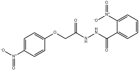 2-nitro-N'-({4-nitrophenoxy}acetyl)benzohydrazide Struktur