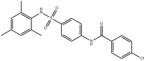 4-chloro-N-{4-[(mesitylamino)sulfonyl]phenyl}benzamide Struktur