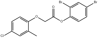 2,4-dibromophenyl (4-chloro-2-methylphenoxy)acetate Struktur