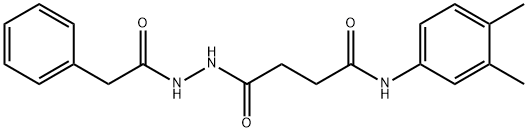 N-(3,4-dimethylphenyl)-4-oxo-4-[2-(phenylacetyl)hydrazino]butanamide Struktur