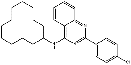 N-[2-(4-chlorophenyl)-4-quinazolinyl]-N-cyclododecylamine Struktur