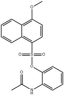 2-(acetylamino)phenyl 4-methoxy-1-naphthalenesulfonate Struktur