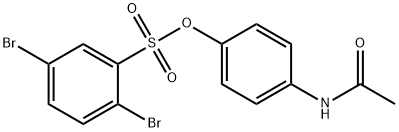 4-(acetylamino)phenyl 2,5-dibromobenzenesulfonate Struktur