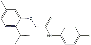 N-(4-iodophenyl)-2-(2-isopropyl-5-methylphenoxy)acetamide Struktur