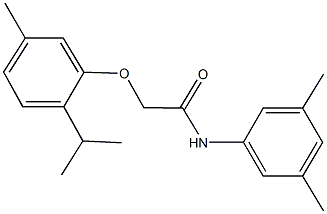 N-(3,5-dimethylphenyl)-2-(2-isopropyl-5-methylphenoxy)acetamide Struktur