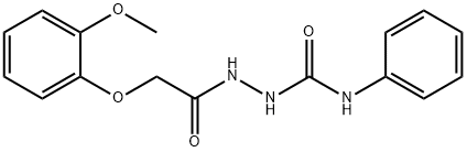 2-[(2-methoxyphenoxy)acetyl]-N-phenylhydrazinecarboxamide Struktur