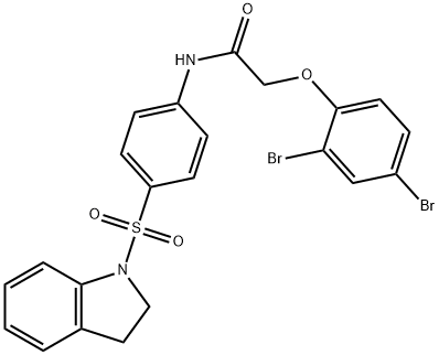 2-(2,4-dibromophenoxy)-N-[4-(2,3-dihydro-1H-indol-1-ylsulfonyl)phenyl]acetamide Struktur