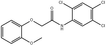 2-(2-methoxyphenoxy)-N-(2,4,5-trichlorophenyl)acetamide Struktur