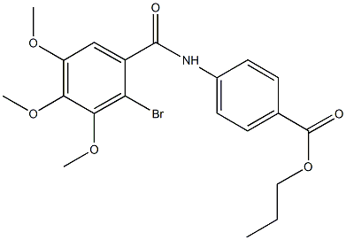 propyl 4-[(2-bromo-3,4,5-trimethoxybenzoyl)amino]benzoate Struktur