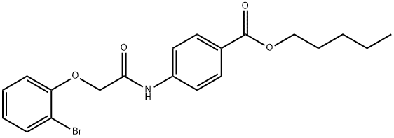 pentyl 4-{[(2-bromophenoxy)acetyl]amino}benzoate Struktur