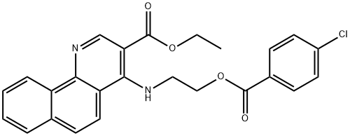 ethyl 4-({2-[(4-chlorobenzoyl)oxy]ethyl}amino)benzo[h]quinoline-3-carboxylate Struktur