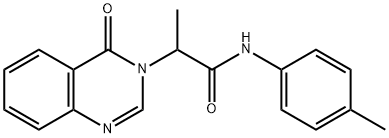 N-(4-methylphenyl)-2-(4-oxo-3(4H)-quinazolinyl)propanamide Struktur