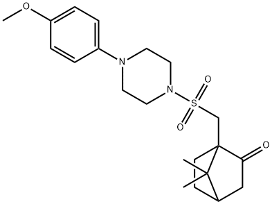 1-({[4-(4-methoxyphenyl)-1-piperazinyl]sulfonyl}methyl)-7,7-dimethylbicyclo[2.2.1]heptan-2-one Struktur