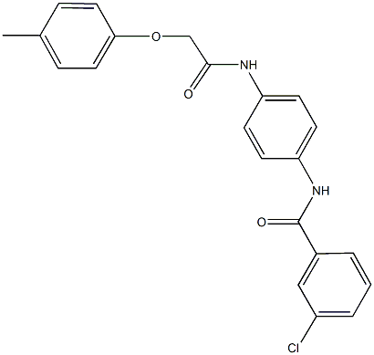 3-chloro-N-(4-{[(4-methylphenoxy)acetyl]amino}phenyl)benzamide Struktur