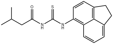 N-(1,2-dihydro-5-acenaphthylenyl)-N'-(3-methylbutanoyl)thiourea Struktur