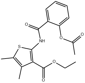 ethyl 2-{[2-(acetyloxy)benzoyl]amino}-4,5-dimethyl-3-thiophenecarboxylate Struktur