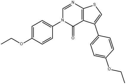 3,5-bis(4-ethoxyphenyl)thieno[2,3-d]pyrimidin-4(3H)-one Struktur