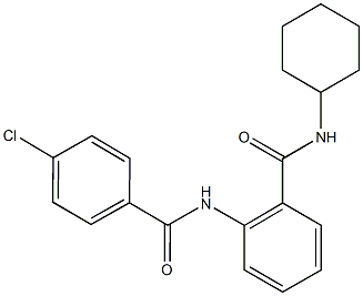 2-[(4-chlorobenzoyl)amino]-N-cyclohexylbenzamide Struktur