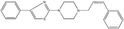 1-cinnamyl-4-(4-phenyl-1,3-thiazol-2-yl)piperazine Struktur